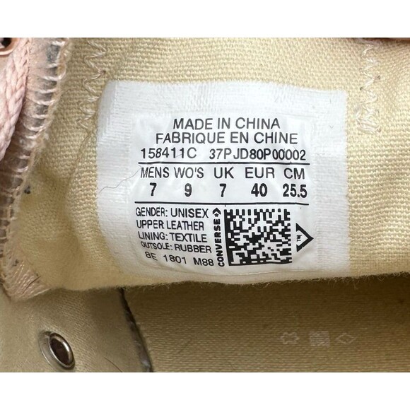 Chuck Taylor All Star CTAS OX vapor pink/blush gold Sz 9 - Picture 9 of 9